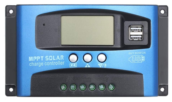 100A MPPT Solar Şarj Akü Kontrol Paneli Güneş Enerjisi Çift USBli 12-24V