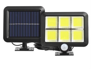 120 COB LED Solar Panel Güneş Enerjili 3 MOD Duvar Lambası Bahçe