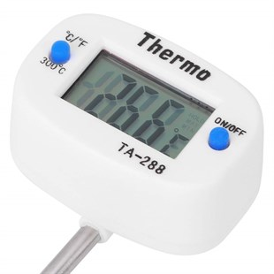 Thermo TA-288 Oynar Başlıklı Dijital Mutfak Yemek Termometresi Paslanmaz Çelik Sıcaklık Ölçer