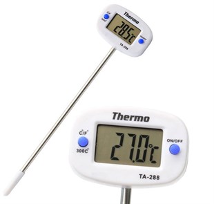 Thermo TA-288 Oynar Başlıklı Dijital Mutfak Yemek Termometresi Paslanmaz Çelik Sıcaklık Ölçer