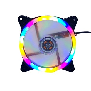 ZR-100 Rainbow Rgb Mining Kasa Fanı 12cm Renkli Gökkuşağı Fanı 0.3A